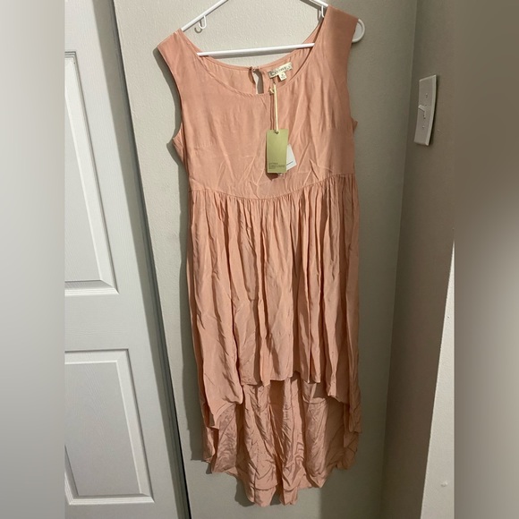 NWT Juniors Medium Lite Pink High Low Sleeveless Dress by Althea - Picture 1 of 1